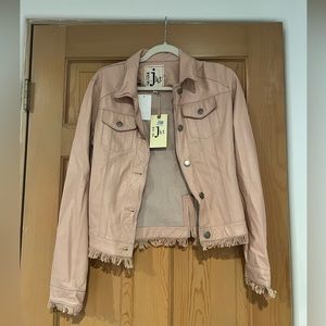 Light pink leather jacket